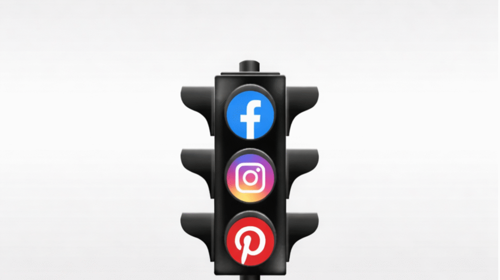 what is the best way to increase traffic on website through social media.